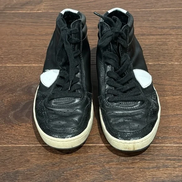 靴 PHILIPPE MODEL 37 Philippe Model Women's Black Prsx Mid Top Sneakers Size 37/7